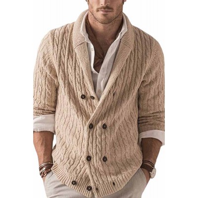 Men's Lapel Winter Warm Casual Collar Sweater