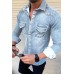 Turn-down Collar Button Thin Slim Single-breasted Jacket