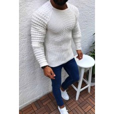 Sweater Length Sleeve Round Neck Head Sweater Top Clothes Male